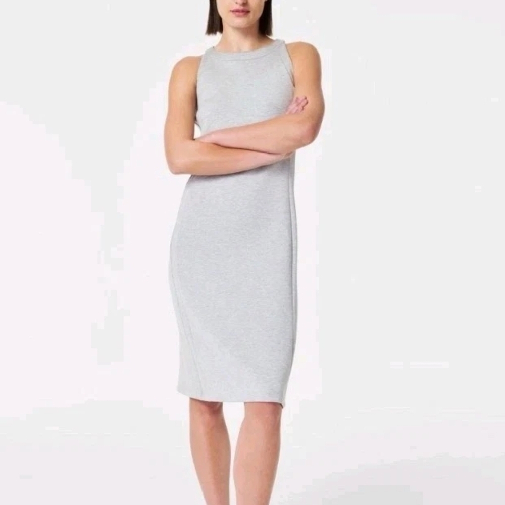 Spanx Midi Tank Gray Sleeveless Dress